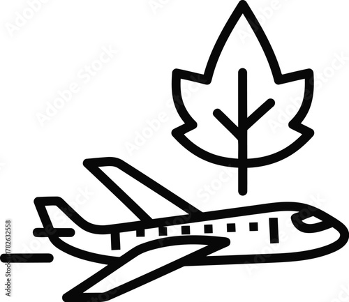 Ecofriendly travel icon isolated on transparent background