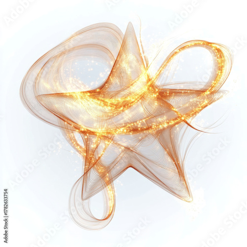  glowing star on a white background, 