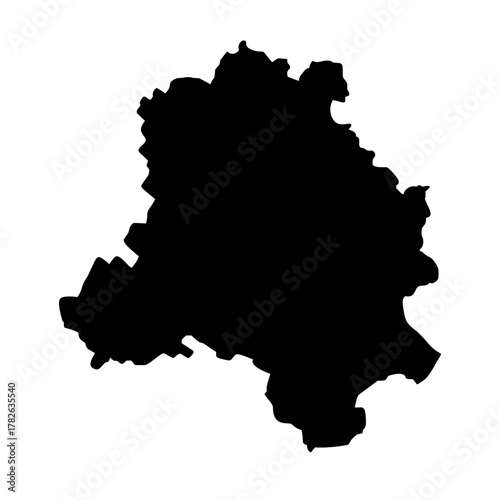 New Delhi India city map silhouette vector illustration