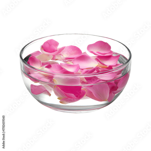 Colorful Rose Petals Floating in Clear Water Create a Calming and Serene Disp...