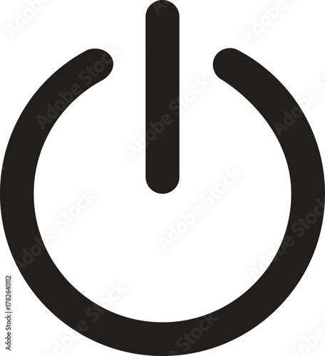 Universal Power On Off Switch Button Icon Vector