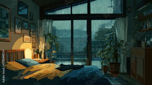 Delicate pink cherry blossom floating against a soft bokeh background with sparkles creating a dreamy atmosphere