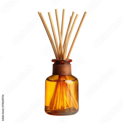 Decorative Reed Diffuser With Natural Bamboo Sticks in a Clear Glass Container