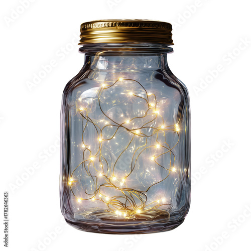 Warm and Cozy Jar of Fairy Lights for Home Decoration at Night
