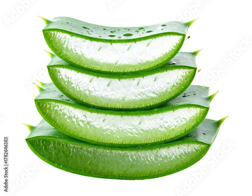 Wallpaper Mural Close-up of sliced green plant leaves stacked atop one another, each with spiky edges Torontodigital.ca