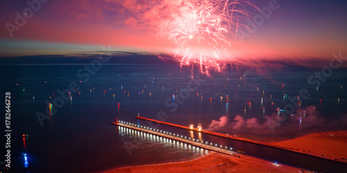 Cuadro en lienzo South Haven 4th of July Fireworks