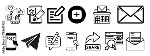 Authentic business communication, post and share job vacancy, natural professional growth, human resources concept, career development

