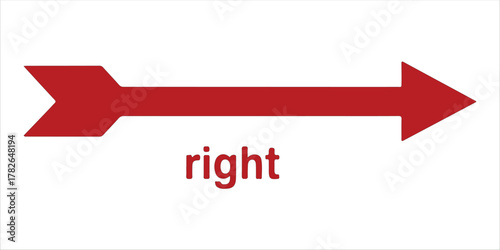 Red right arrow symbol