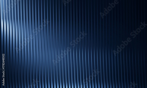 Abstract geometric blue striped corrugated wave pattern background