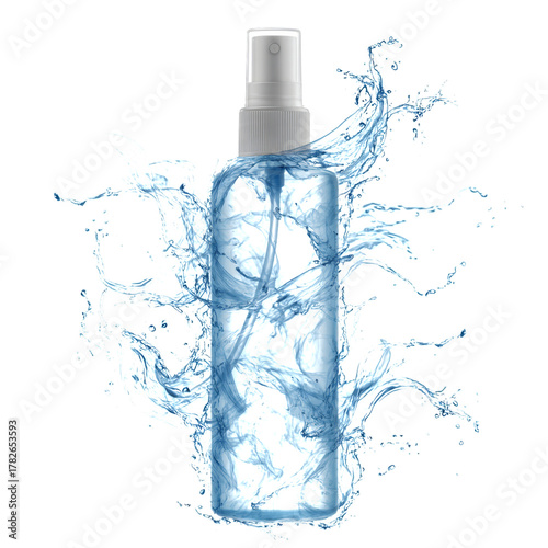Refreshing Water Spray Bottle With Splash Effect in Clear Design