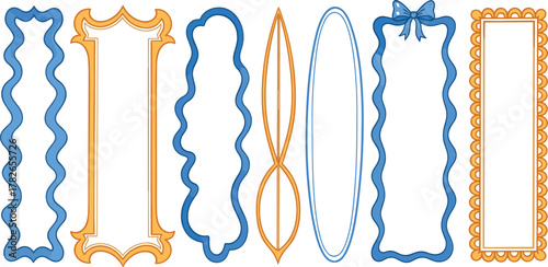 Set of elegant frame templates with decorative elements, perfect for adding a touch of class to invitations and designs