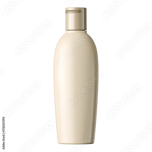Elegant Cream Bottle With a Pump Top for Beauty or Skincare Products on a Sim...