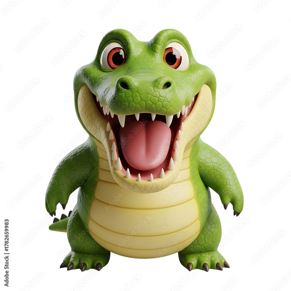 Fototapeta premium Surprised and winking emoji character isolated on transparent background