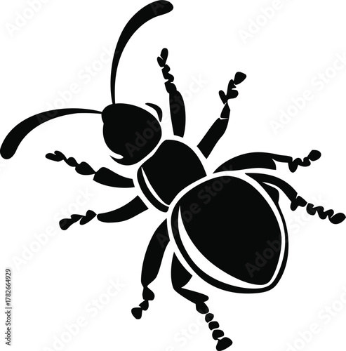 Black and white vector illustration of a scary arachnid spider silhouette for tattoo design or Halloween