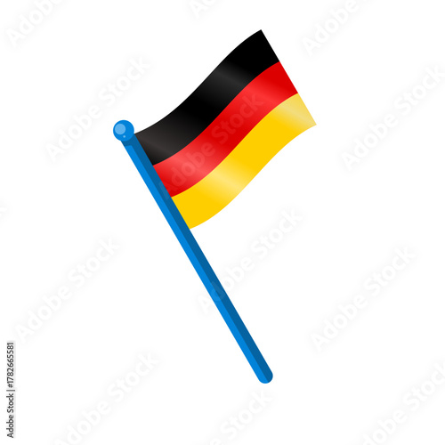 Waving Germany flag  -  vector illustration
