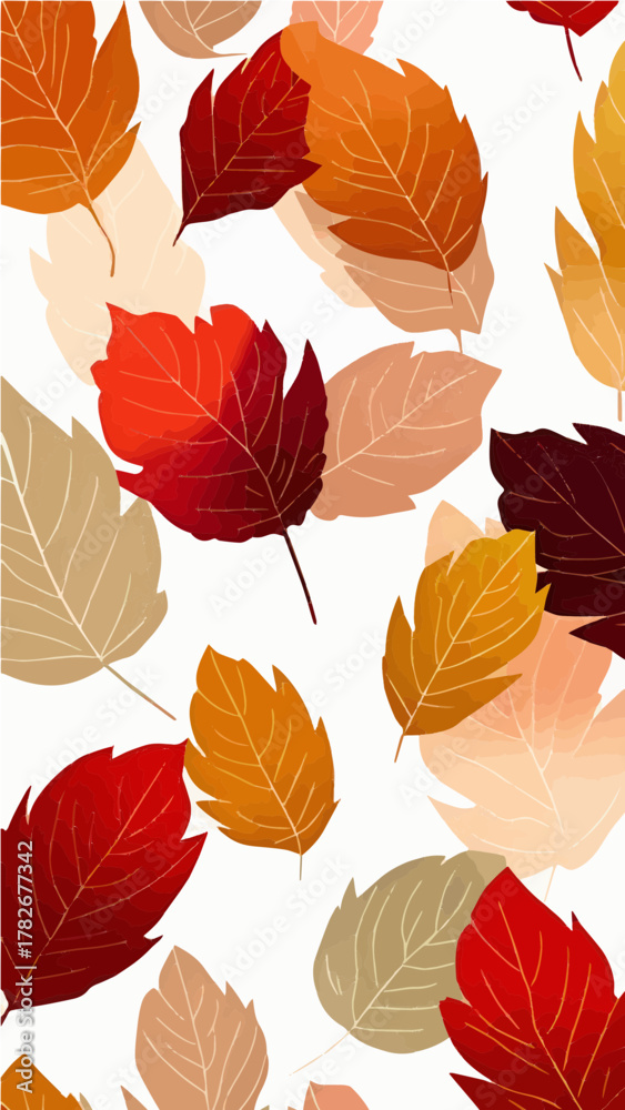 Obraz premium seamless pattern with autumn leaves