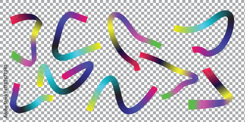 Dynamic colorful abstract gradient lines modern art vector design