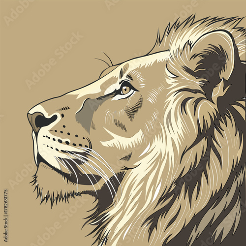 Majestic male figure realistic vector illustration