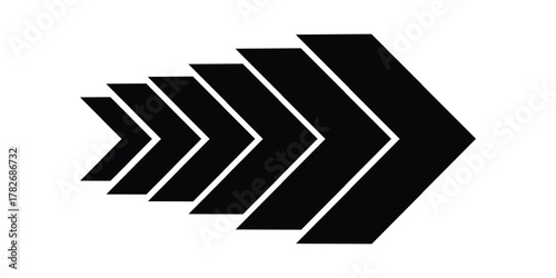 Blend Effect Arrow Icon. Progress and Direction Vector Symbol on White