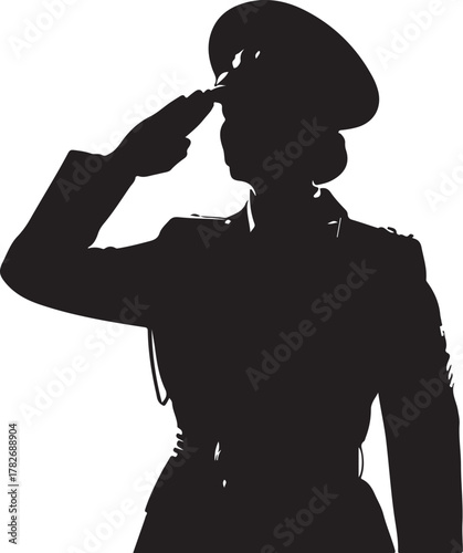 Stark Military Salute Silhouette