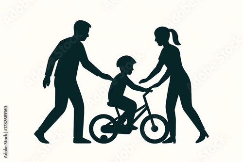 silhouette of a family