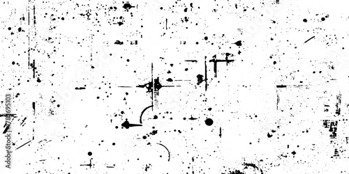 Abstract white and black grunge dust particle and dust grain texture. old grunge texture with scratches and cracks paint wall texture. dust overlay distress grain with scratch grunge urban background.
