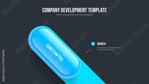 Creative Planning Presentation Layout Vector Illustration. Advertising Overview 1 Element Infographic Frame Template. Service Review One Step Diagram Slideshow Design.