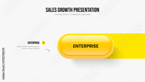 Investor Briefing 1 Step Diagram Frame Design. Financial Proposal Presentation Template Vector Illustration. Product Growth One Option Infographic Slide Layout.