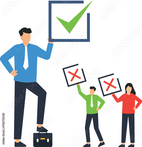 Project management business planning using sticky notes for task management and agile methodology. Team collaboration and office workflow for strategic planning and idea generation on a scrum board.