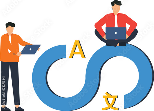 Businessman observing contained ghost in glass display for risk management and fear control. Facing inner demons business challenge problem solving strategic planning overcoming adversity.