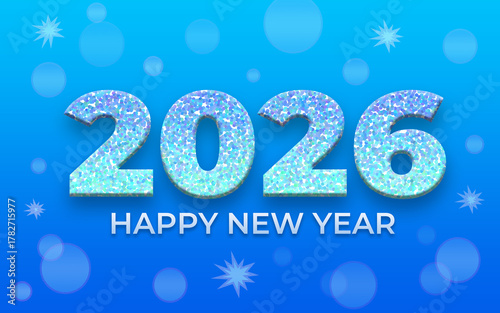 Happy New Year 2026 Celebration Holiday Greeting Banner Background Design