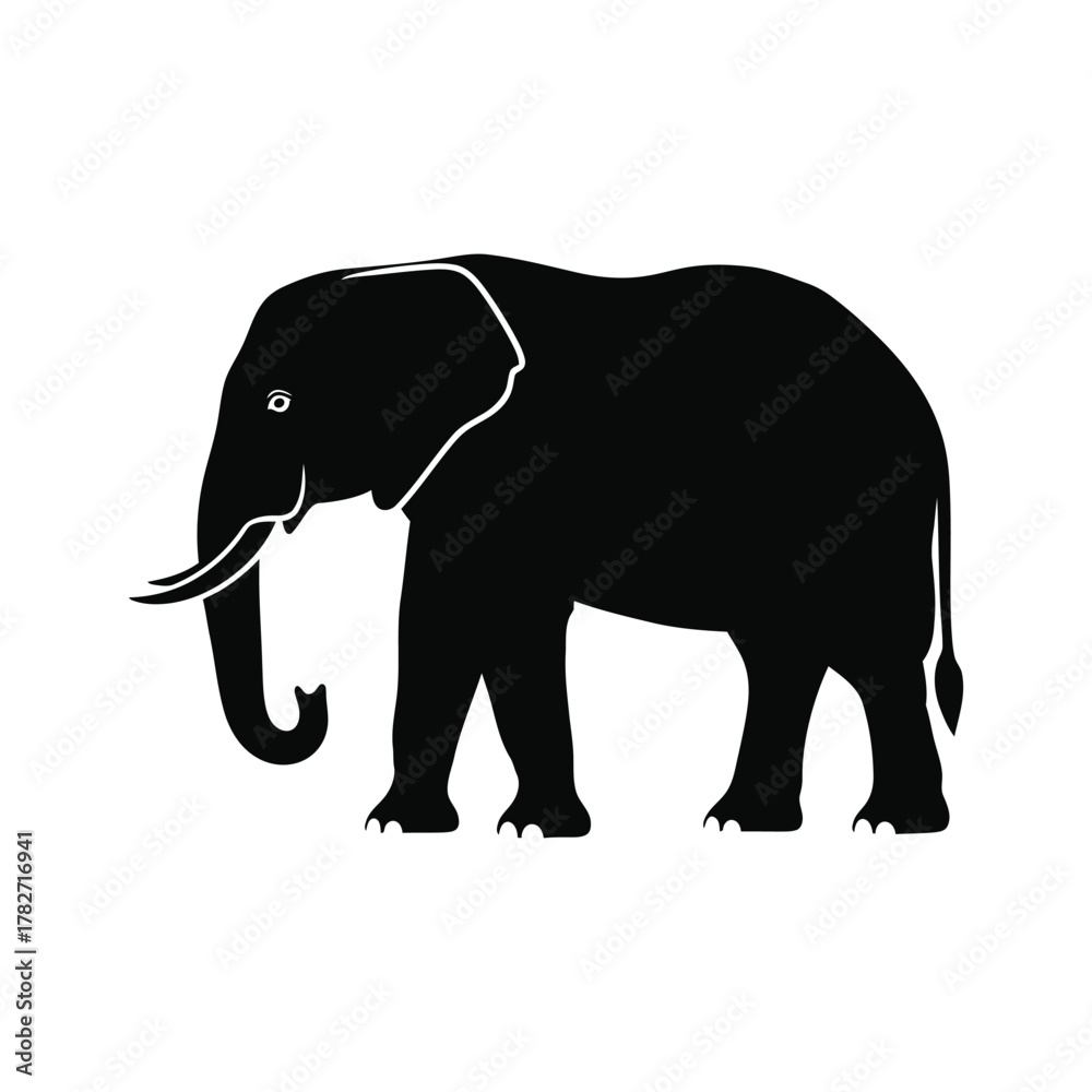 Obraz premium Elephant Silhouette Vector Art Collection 