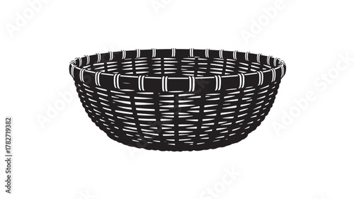 Charming woven basket perfect for rustic decor, stylish storage, or delightful picnic presentations, adding a touch of homespun charm to any setting