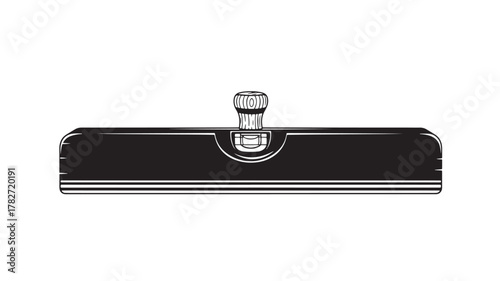 Ensure perfect alignment with a classic black and white spirit level, ideal for construction, carpentry, and precise DIY projects that demand accuracy and professional results