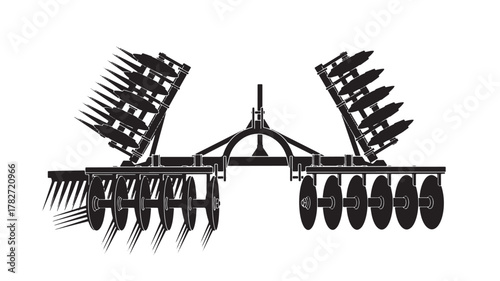 Precision tillage with a disc harrow, perfect for modern farming and agricultural innovation, ensures efficient soil preparation and a high yield harvest, a powerful tool