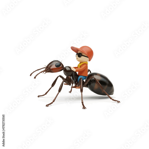 Whimsical Ant Rider Miniature.