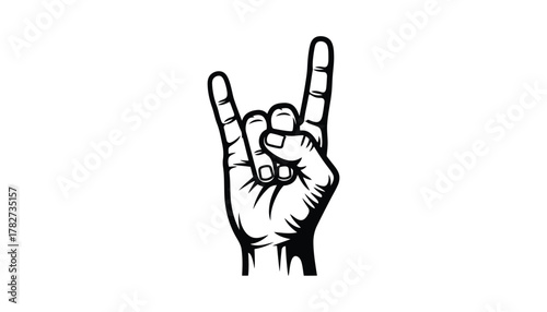 Rock on hand gesture