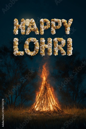 Celebrate Lohri With a Bonfire Under the Night Sky