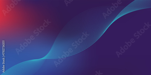 Blue purple red gradient mesh abstract background with wavy blended lines nice for wallpaper or banner