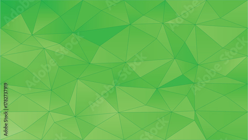 Vibrant Green Geometric Low Poly Background Texture Wireframe Design Technology Presentation Wallpaper