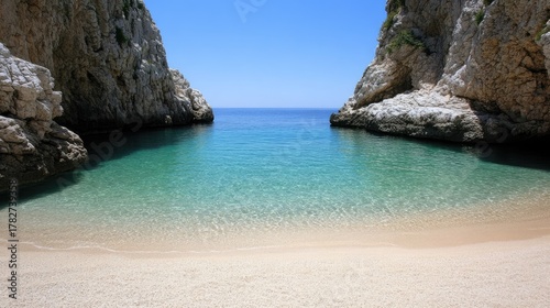 Discover the vibrant turquoise waters and pristine sandy beaches of Capri, surrounded by lush cliffs and breathtaking natural beauty