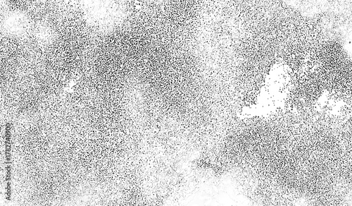 Grainy Black and White Abstract of Dispersed Speckles and Blended Grey Tones, Evoking Noise, Smoke, or a Textured Sky Effect.