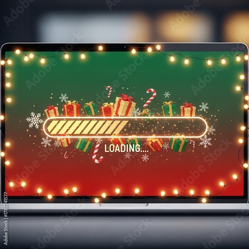 Christmas-themed loading bar
