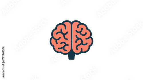 Human Brain Illustration: Symbol of Intelligence and Cognitive Function