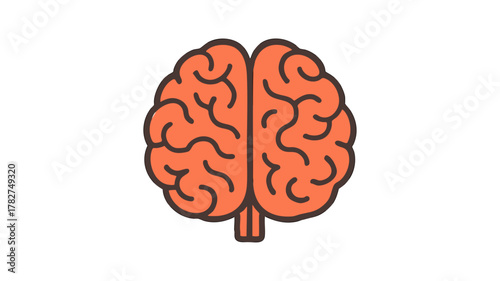 Human Brain Illustration: Symbol of Intelligence and Cognitive Function
