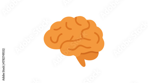 Human Brain Illustration: Symbol of Intelligence and Cognitive Function