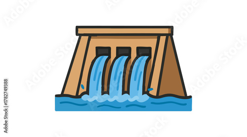 Hydroelectric Dam: Water Flow and Power Generation