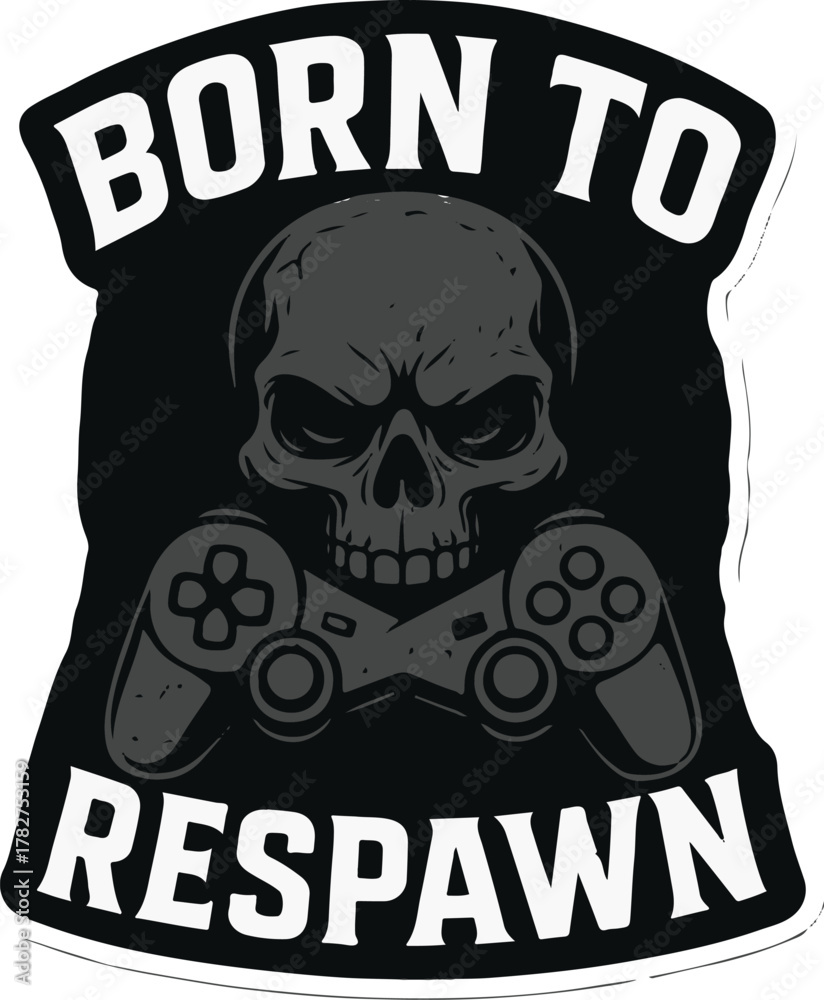 Fototapeta premium Adobe Illustrator Artwork of a Skull for Games
