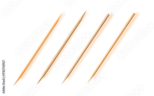 Toothpicks. hygiene and health on toothpicks white background. Vector.