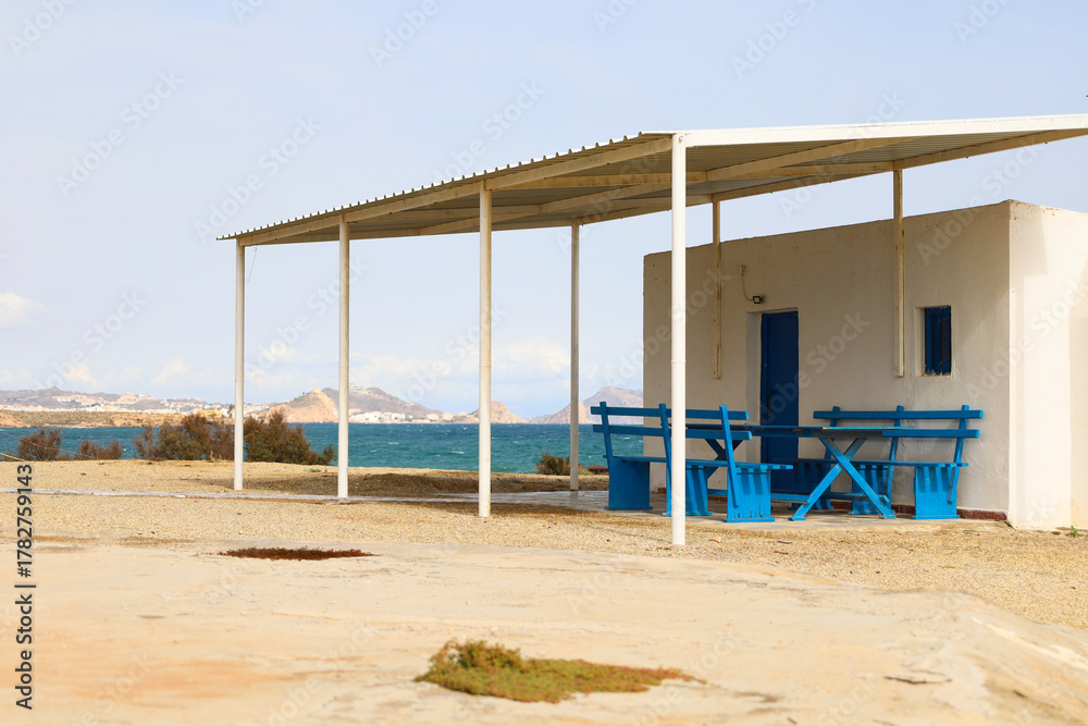 Fototapeta premium Whitewashed house on Los Cocedores beach